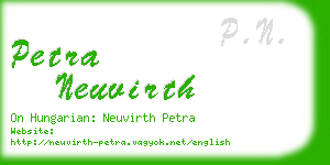 petra neuvirth business card